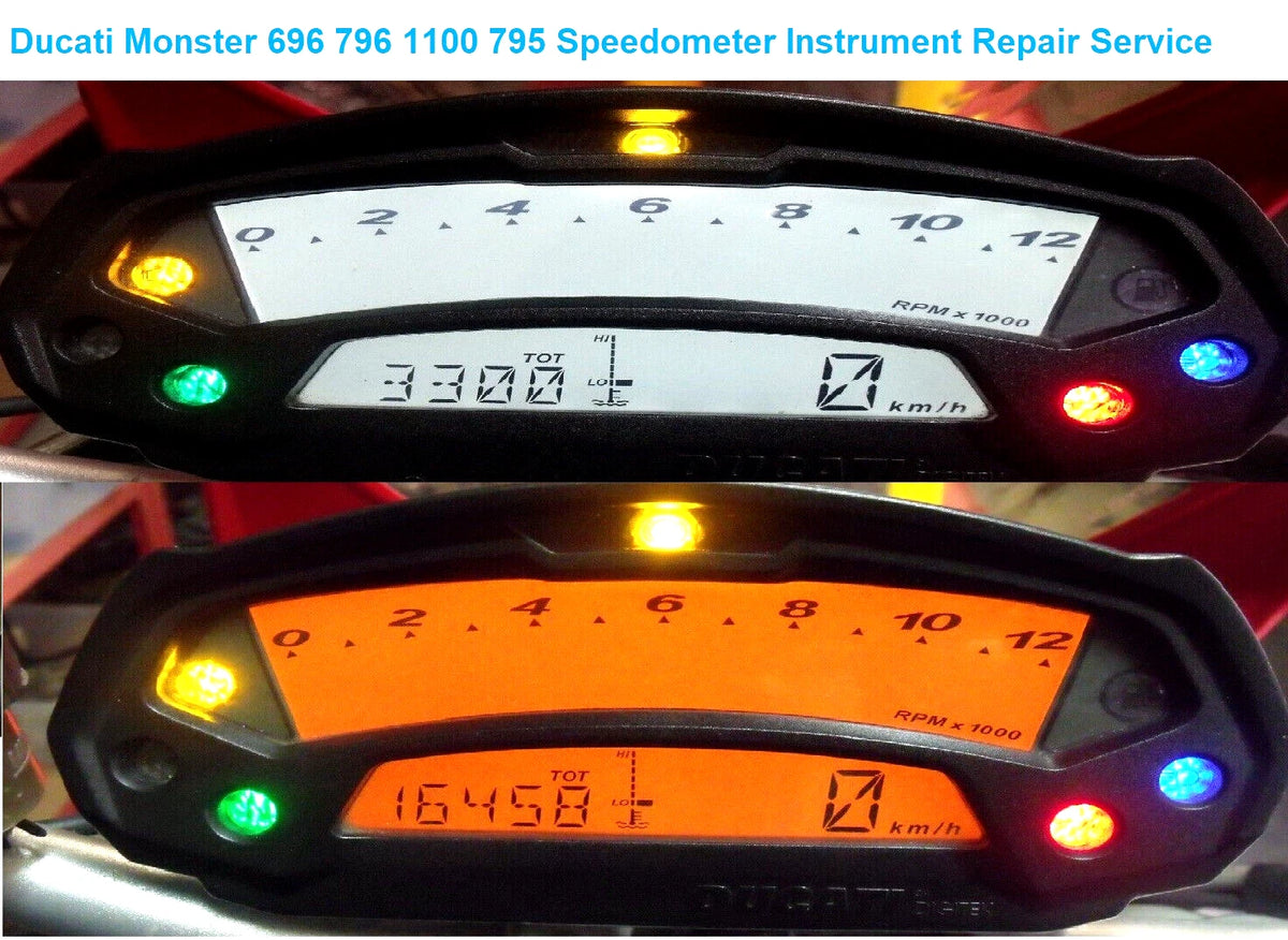 Ducati Monster 696 796 1100 795 Speedometer Instrument Repair Service
