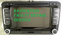 VW SKODA SEAT RADIO RNS 510 HEAD UNIT NO POWER NO DISPLAY REPAIR SERVICE