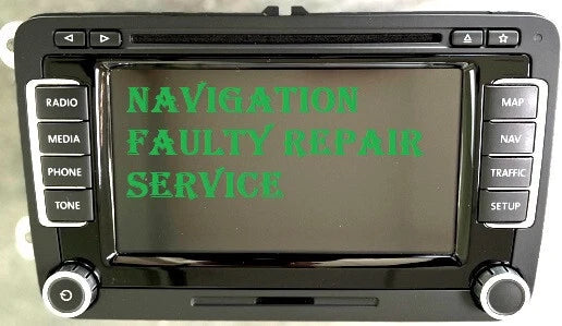 VW SKODA SEAT RADIO RNS 510 HEAD UNIT NO POWER NO DISPLAY REPAIR SERVICE