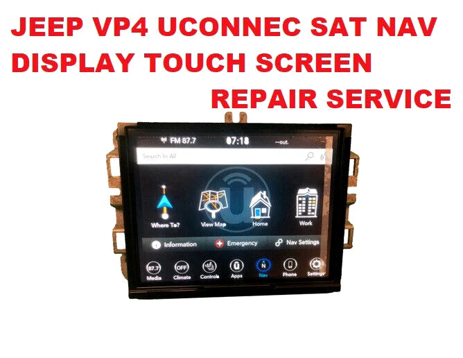 JEEP Grand WRANGLER COMPASS GLADIATOR SAT NAV DISPLAY  SCREEN REPAIR SERVICE