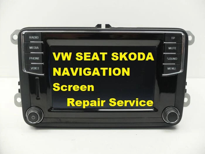 VW SEAT SKODA NAVIGATION RADIO MIB MIB2 PQ COMPOSITION Screen Repair Service