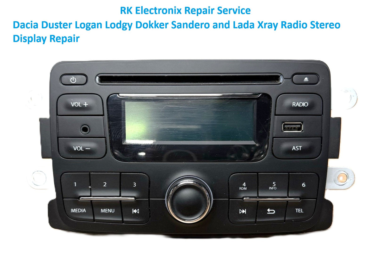 Dacia Duster Logan Lodgy Dokker Sandero and Lada Xray Radio LCD Repair Service