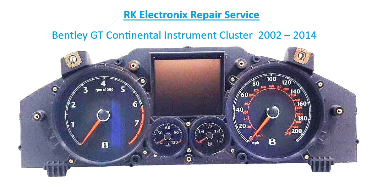 BENTLEY CONTINENTAL 2002-2014 SPEEDOMETER INSTRUMENT CLUSTER  REPAIR SERVICE