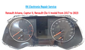 RENAULT TRAFIC Arkana Captur II Clio V instrument cluster REPAIR SERVICE
