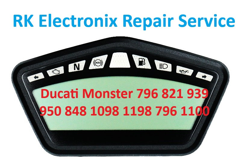 Ducati Monster 796 821 939 950 848 1098 1198 796 1100 Clock Repair Service