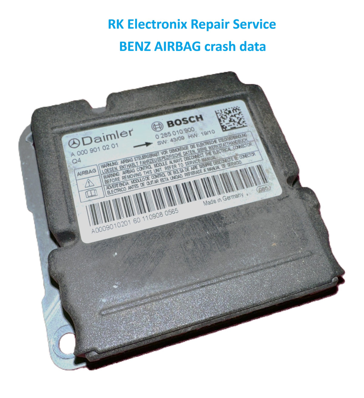 Benz A6 4B C5 Airbag Crash Data A166900203 Repair Service