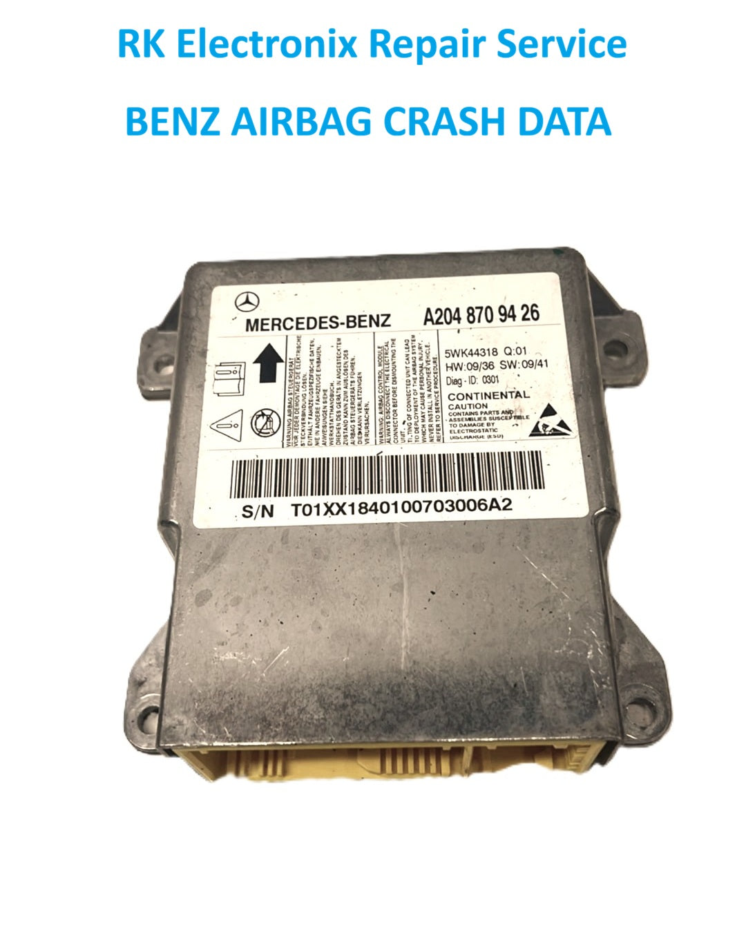 Benz A6 4B C5 Airbag Crash Data A2049010604 Repair Service