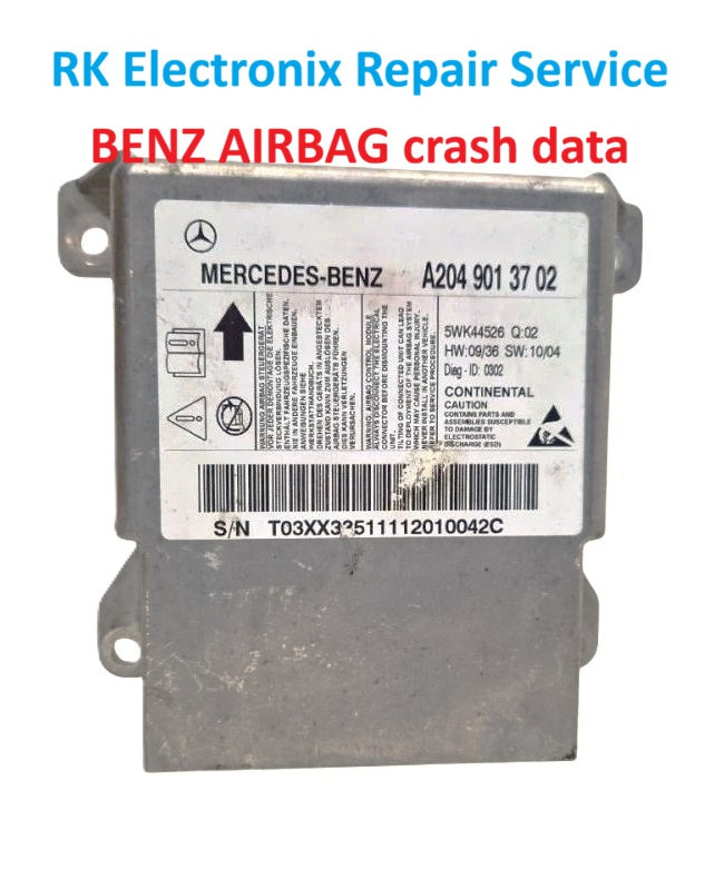 Benz A6 4B C5 Airbag Crash Data A2049013702 Repair Service