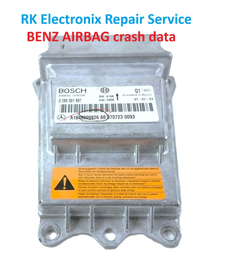 Benz A6 4B C5 Airbag Crash Data A1648209685 Repair Service
