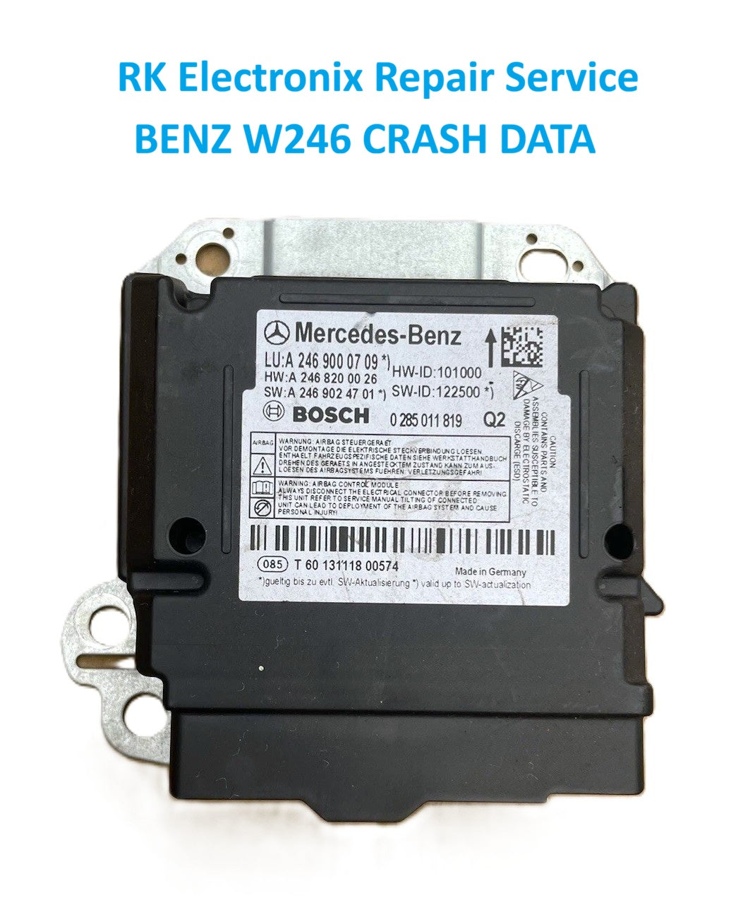 Benz A6 4B C5 Airbag Crash Data A2469000709 Repair Service