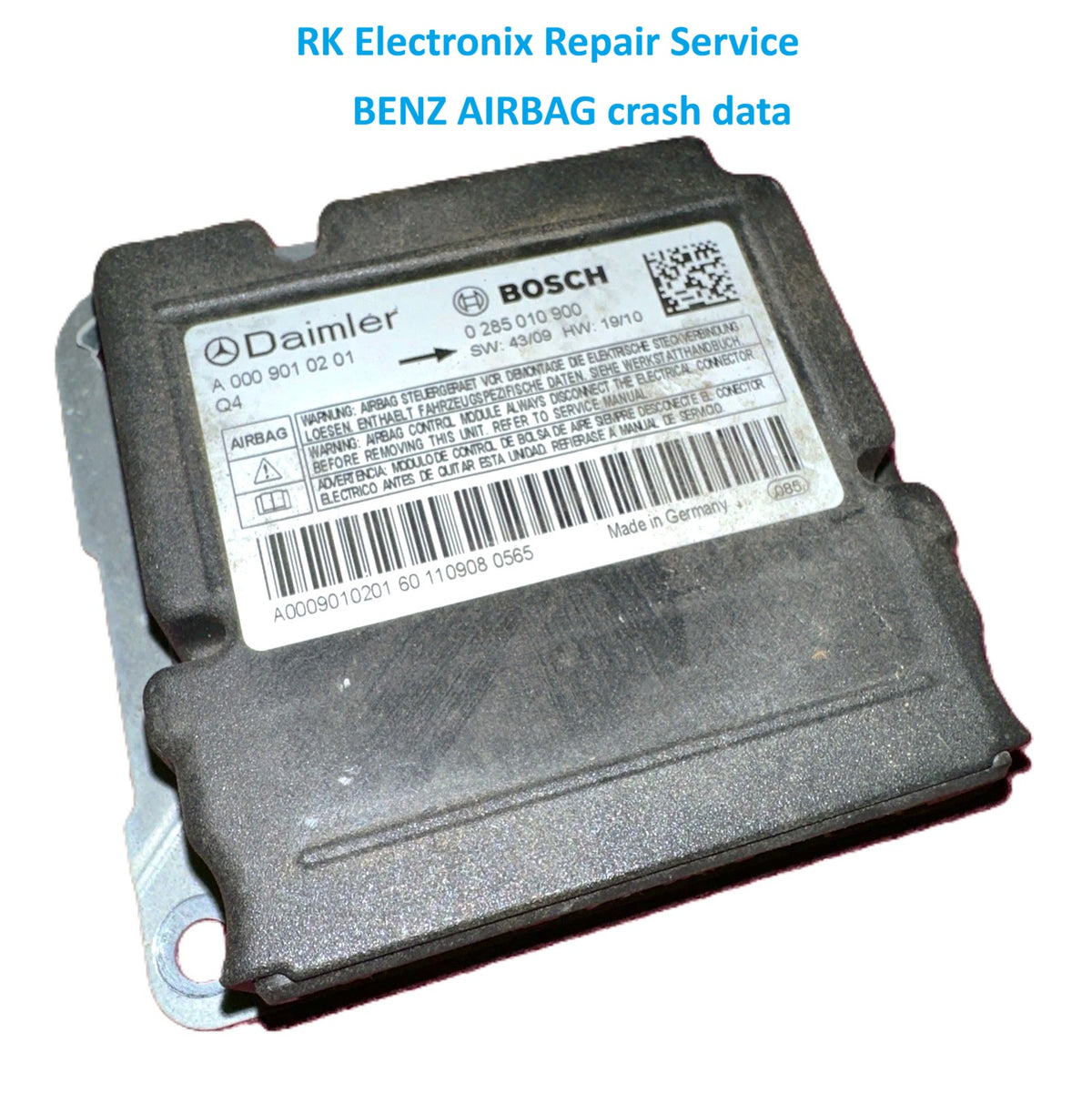 Benz A6 4B C5 Airbag Crash Data A177900664 Repair Service