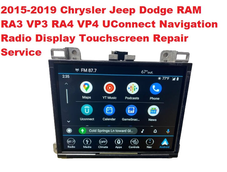 Chrysler Jeep Dodge RAM RA3 VP3 RA4 VP4 Navigation Radio Display Repair Service