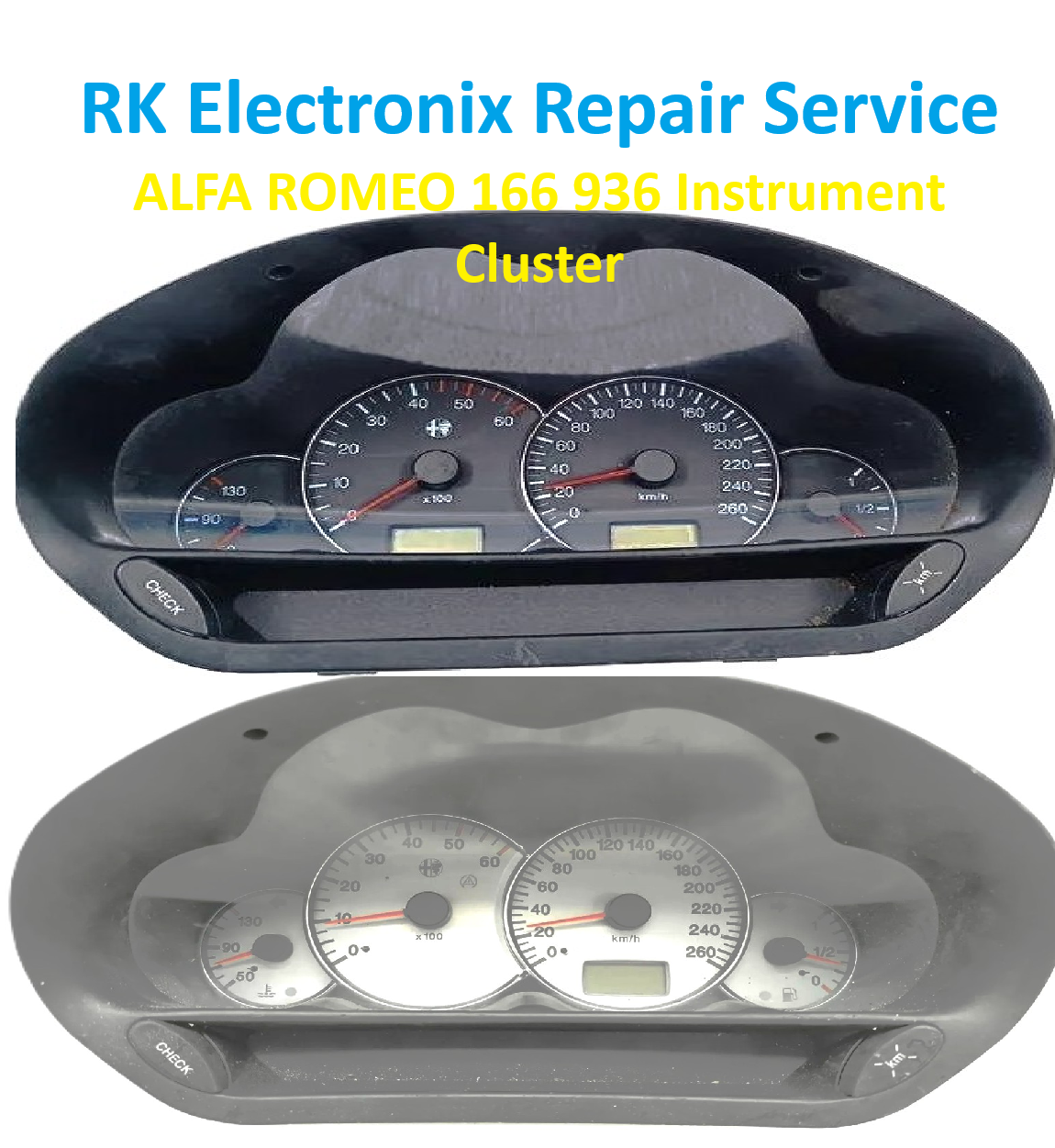 ALFA ROMEO 166 936 Instrument Cluster Clock Speedometer Repair Service