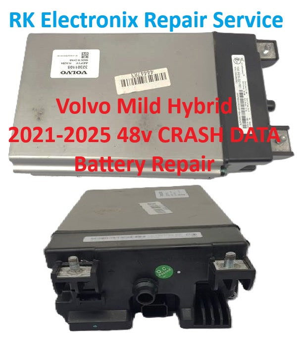 Volvo Mild Hybrid 48v code B1652 B16527-F CRASH DATA Battery Repair Service