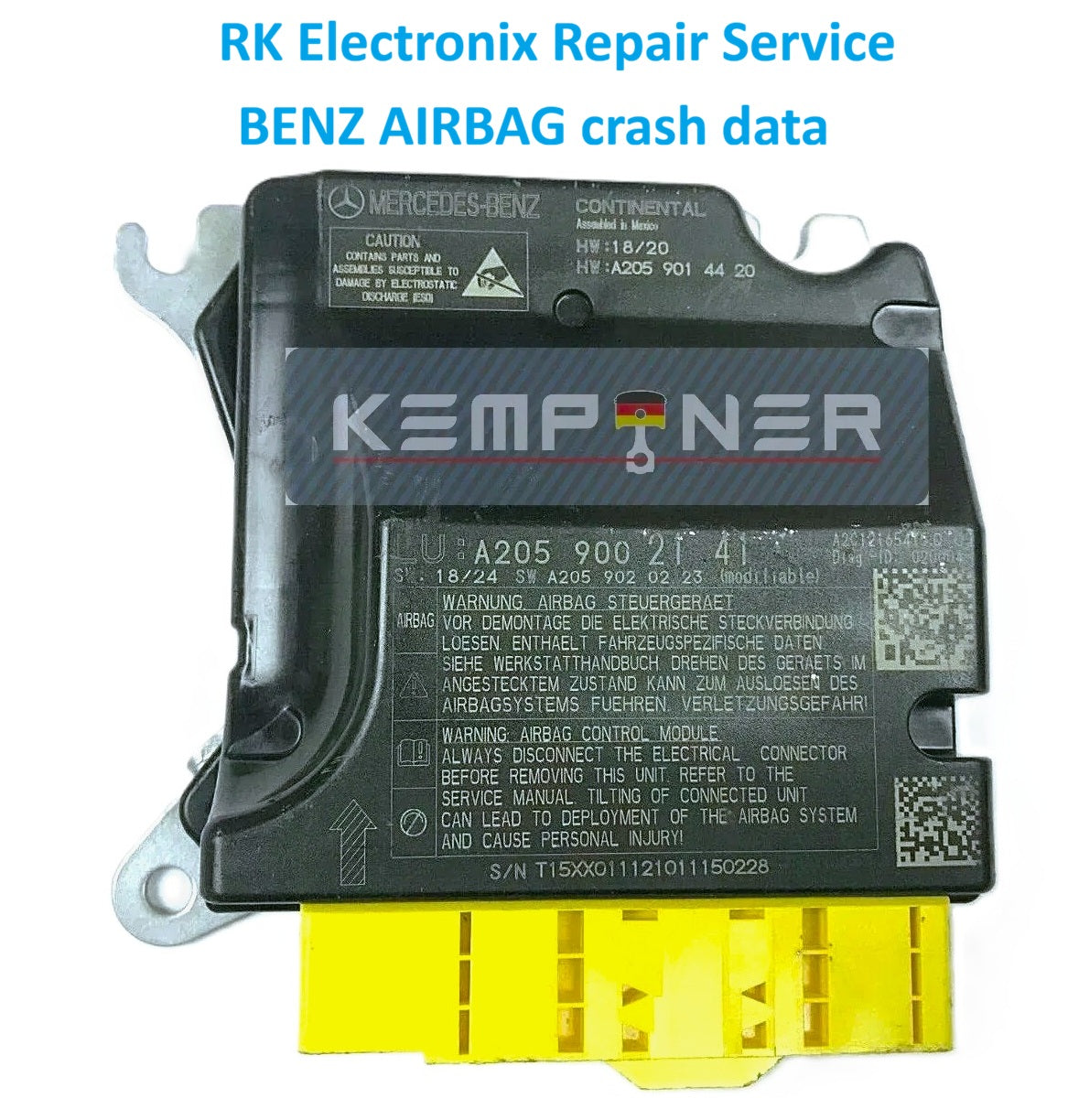 Benz A6 4B C5 Airbag Crash Data A2059002141 Repair Service
