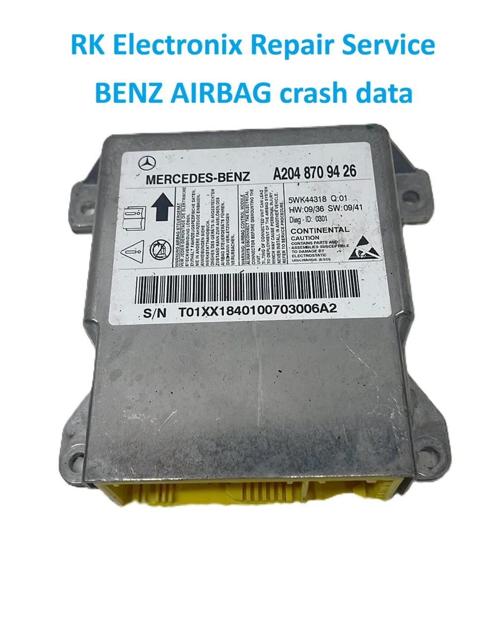 Benz A6 4B C5 Airbag Crash Data A2048709026 Repair Service
