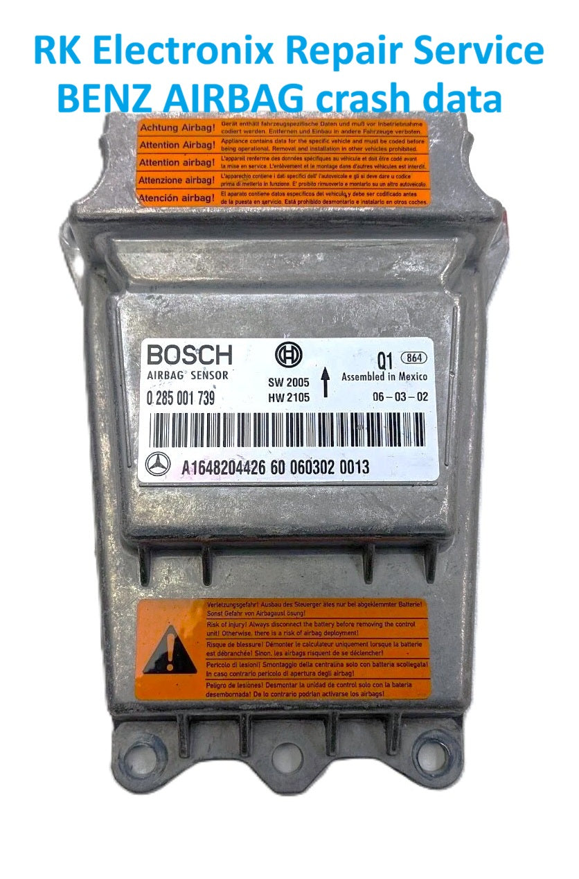 Benz A6 4B C5 Airbag Crash Data A1648204426 Repair Service