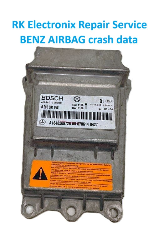 Benz A6 4B C5 Airbag Crash Data A1648209726 Repair Service